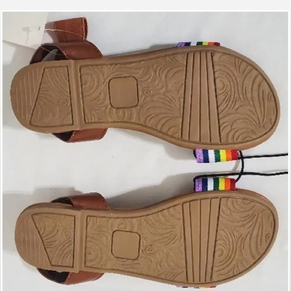 New Kid Rainbow Girls Size 2 Sandal Shoes
